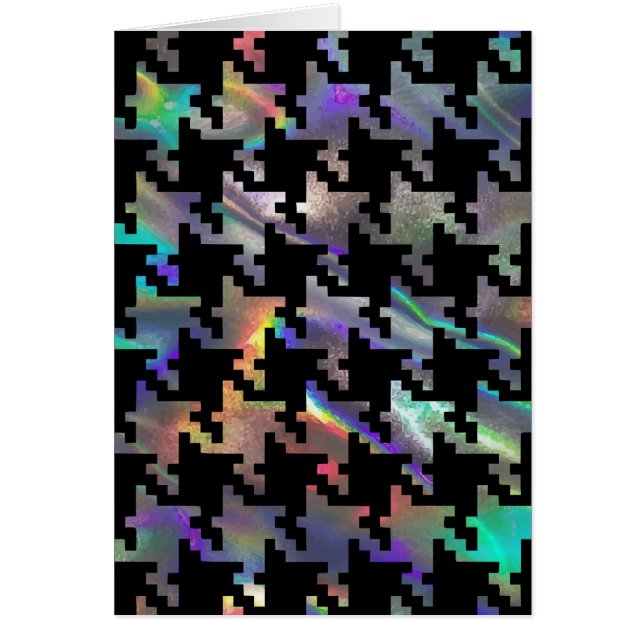 hologramhoundstooth hälsningskort (Framsidan)