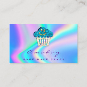 Holograph Bakery Home Made Cakes Logotyp Muffin Te Visitkort