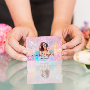 Holograph Boutique Shop Drip QR Code Logotyp Photo Visitkort