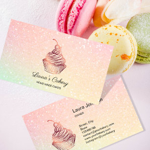Holograph Cakes & Sweets Cupkaka Home Bakery Visitkort