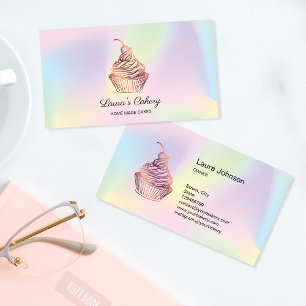Holograph Cakes & Sweets Cupkaka Home Bakery Visitkort