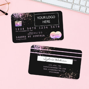 Holograph Foil Stänk Kredit Card add your logotyp Visitkort
