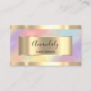 Holograph Guld Framed Elegant Professionell Unicor Visitkort