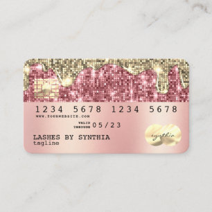 Holograph guld glitter Modern Kredit Card Visitkort