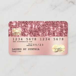Holograph guld glitter Modern Kredit Card Visitkort