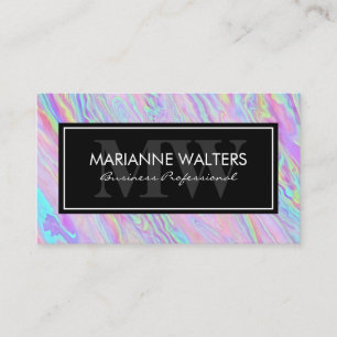 Holograph Iridescent Background Visitkort