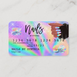 Holograph Kredit Card Nagel Tech Visitkort