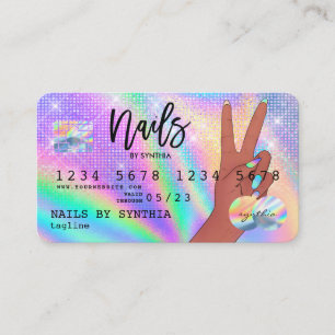 Holograph Kredit Card Nagel Tech Visitkort