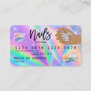 Holograph Kredit Card Nagel Tech Visitkort