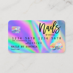 Holograph Kredit Card Nagel Tech Visitkort