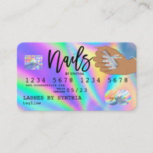 Holograph Kredit Card Nagel Tech Visitkort