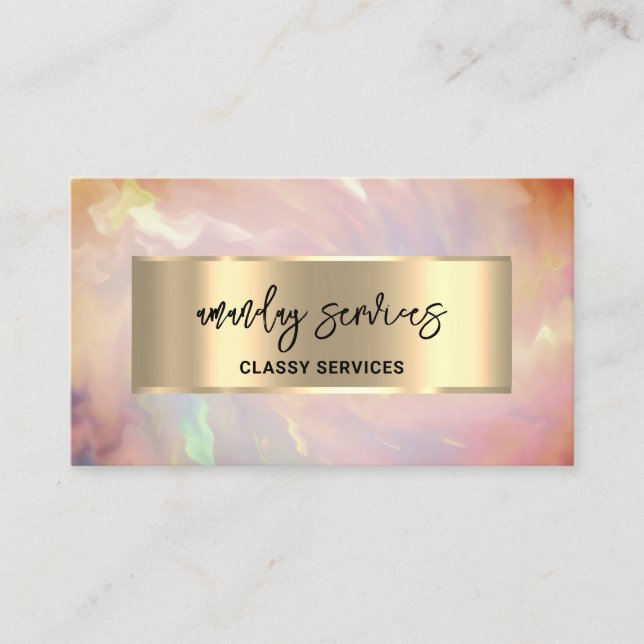 Holograph Logotyp QR Code Shop Ro Visitkort (Framsida)