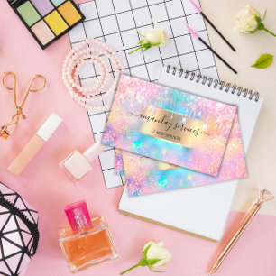 Holograph Makeup Boutique Shop Ocean Glitter Drive Visitkort