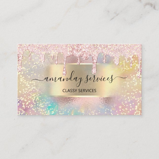 Holograph Makeup Lash NAGEL Studio Ro QRCode Visitkort (Framsida)