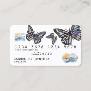 Holograph Modern Kredit Card Monarch Butterfly Visitkort