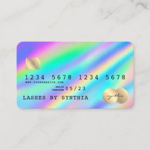 Holograph Modern Kredit Card Stil Visitkort