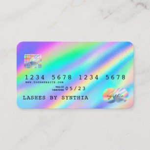 Holograph Modern Kredit Card Stil Visitkort