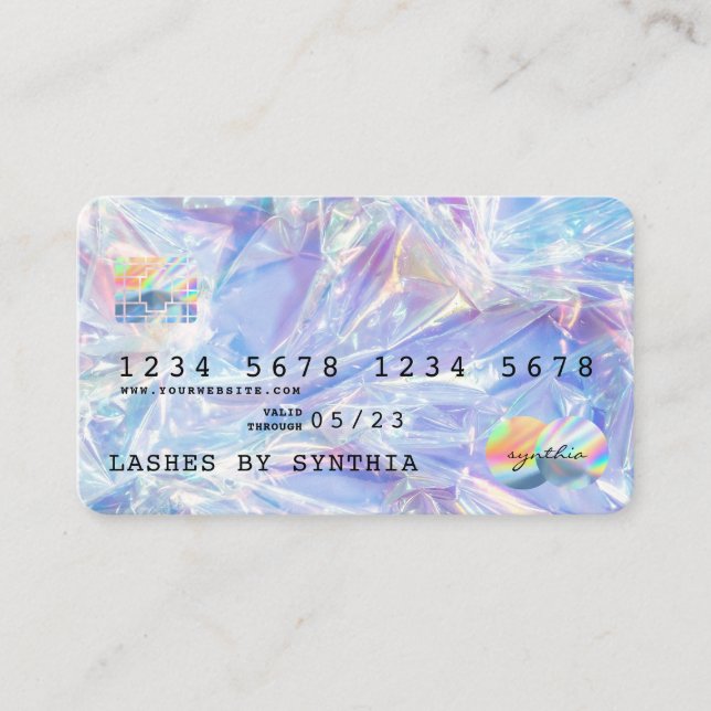 Holograph Modern Kredit Card Stil Visitkort (Framsida)