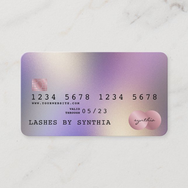 Holograph Modern Kredit Card Stil Visitkort (Framsida)