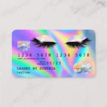 Holograph Modern Ögon Lash Kredit Card