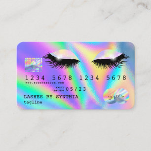 Holograph Modern Ögon Lash Kredit Card Visitkort