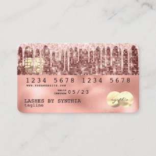 Holograph ro guld glitter Modern Kredit Card Visitkort