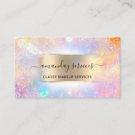 Holograph Shop Logo Makeup Artist QR Code Visitkort