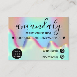 Holograph Shop Tack Discount Code Ombre Visitkort