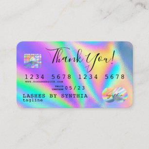 Holograph Tack Modern Kredit Card Stil Visitkort