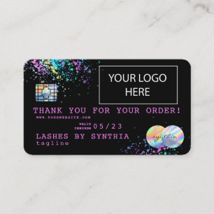 Holograph Unicorn Drifts TACK Kredit Card Visitkort