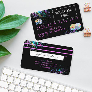Holograph Unicorn Dripp Kredit Card lägg till logo Visitkort