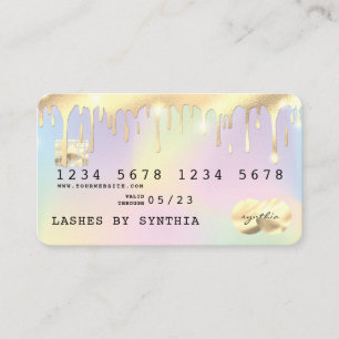 Holograph Unicorn-Guld med Kredit-kort Visitkort