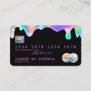 Holograph Unicorn Kredit Card-droppar Visitkort