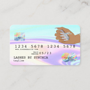 Holograph Unicorn Kredit Card Nagel Tech Visitkort
