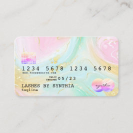 Holograph Unicorn Modern Kredit Card Stil Logotyp Visitkort