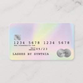 Holograph Unicorn Modern Kredit Card Stil Visitkort