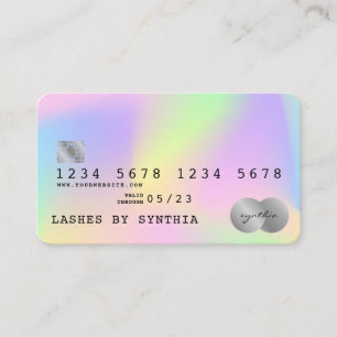 Holograph Unicorn Modern Kredit Card Stil Visitkort