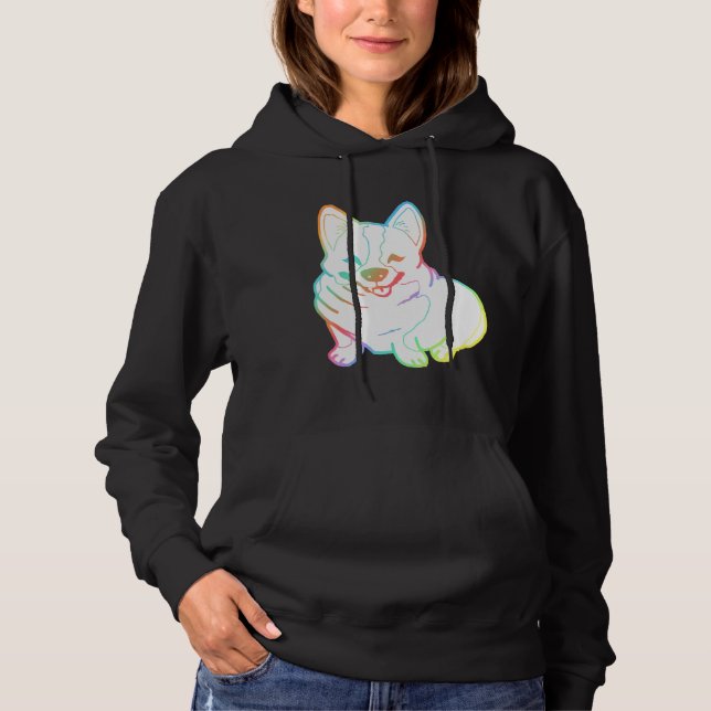 Holographic Fat Corgi Magnet T Shirt (Framsida)