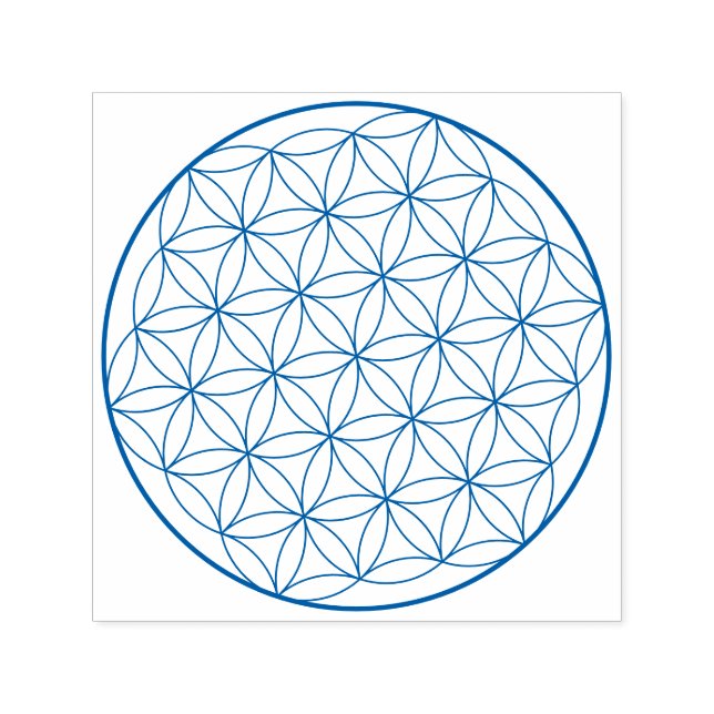 Holographic Flower of Life Sacred Geometry Självfärgande Stämpel (Design)