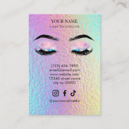 Holographic Lash Client Record Form Visitkort