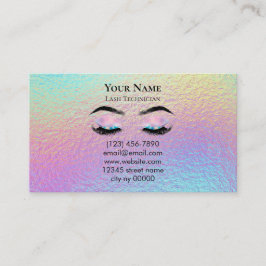 Holographic Lash Technician After care Card Tidsbeställning Kort