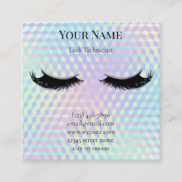Holographic Lash Technician Thank you Card Lojalitetskort