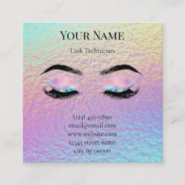 Holographic Lash Technician Thank you Card Lojalitetskort