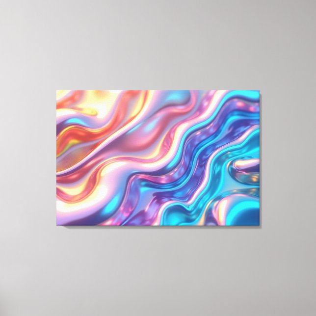 Holographic Pulse – 36"x24" Liquid Light Canvastryck (Framsida)