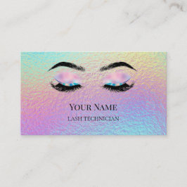 Holographic QR code Lash Technician Visitkort