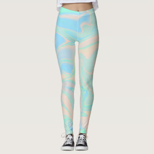 Holographic regnbågsskimrande struktur för leggings