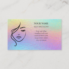 Holographic  Skincare & Beauty After care Card Tidsbeställning Kort