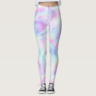 Holographic Unicorngalaxtryck Leggings