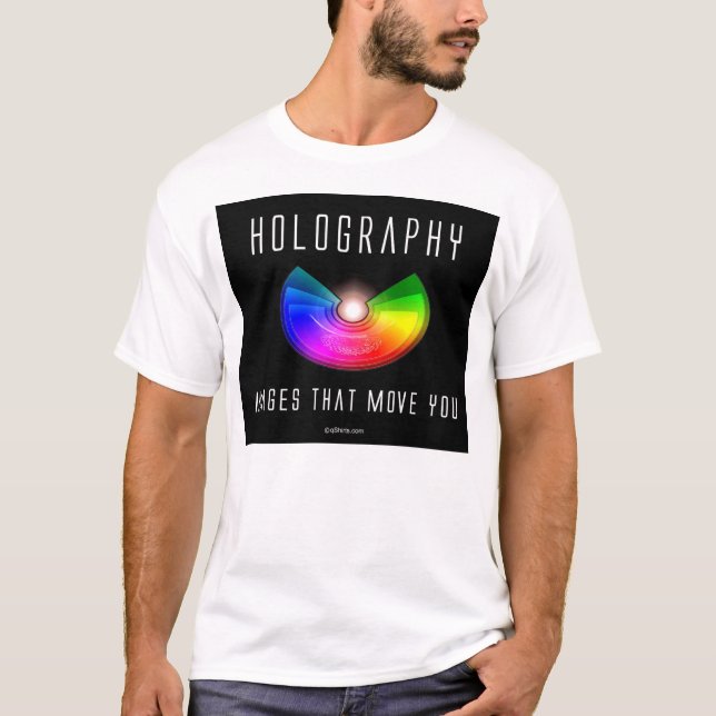 Holography. Avbildar den flyttning dig. (2b) Tee (Framsida)