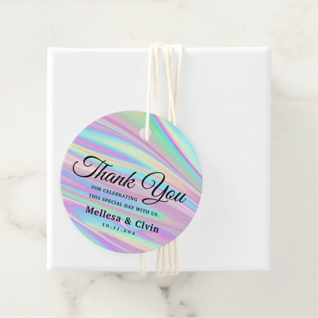 Holography Unicorn Gåvor Etiketter (På plats)